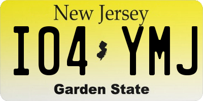 NJ license plate I04YMJ