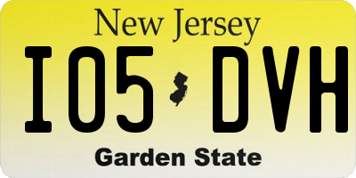 NJ license plate I05DVH