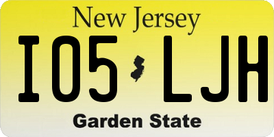NJ license plate I05LJH