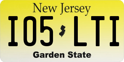 NJ license plate I05LTI