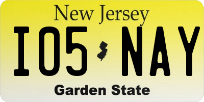 NJ license plate I05NAY