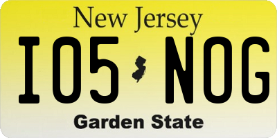 NJ license plate I05NOG