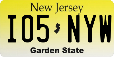 NJ license plate I05NYW