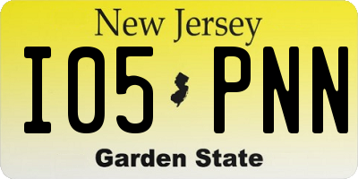 NJ license plate I05PNN