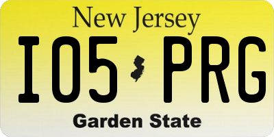 NJ license plate I05PRG