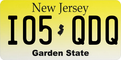 NJ license plate I05QDQ