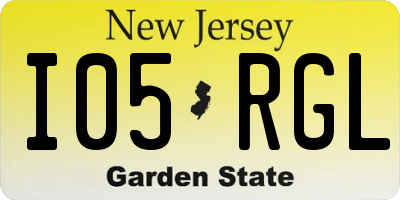 NJ license plate I05RGL