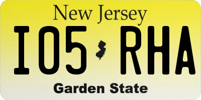 NJ license plate I05RHA