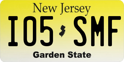 NJ license plate I05SMF