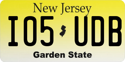 NJ license plate I05UDB