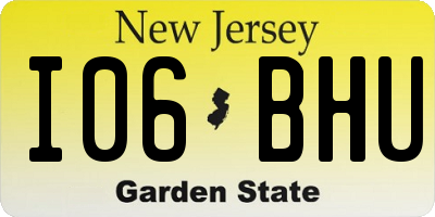 NJ license plate I06BHU