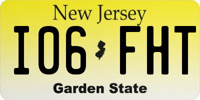 NJ license plate I06FHT