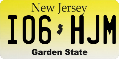 NJ license plate I06HJM