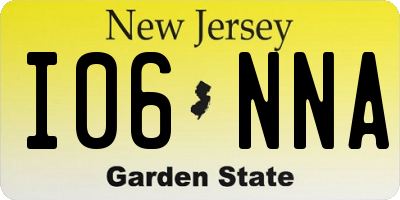 NJ license plate I06NNA