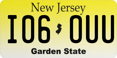 NJ license plate I06OUU