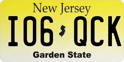 NJ license plate I06QCK