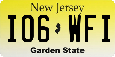 NJ license plate I06WFI