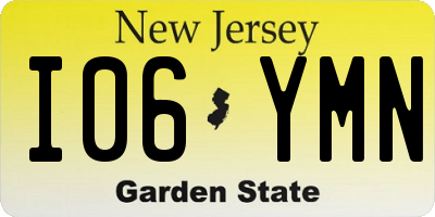 NJ license plate I06YMN