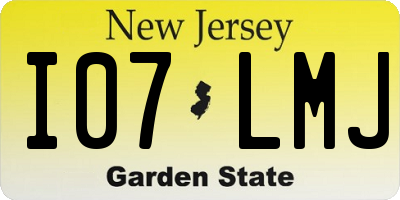 NJ license plate I07LMJ