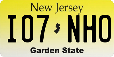 NJ license plate I07NHO