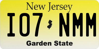 NJ license plate I07NMM