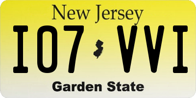 NJ license plate I07VVI