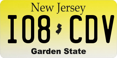 NJ license plate I08CDV