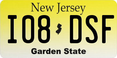 NJ license plate I08DSF