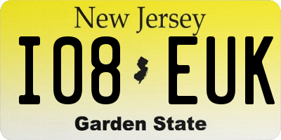 NJ license plate I08EUK