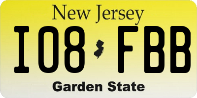 NJ license plate I08FBB