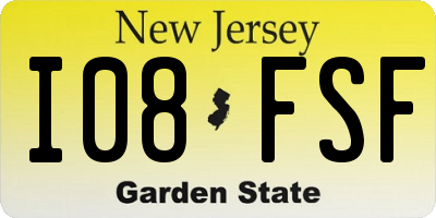 NJ license plate I08FSF