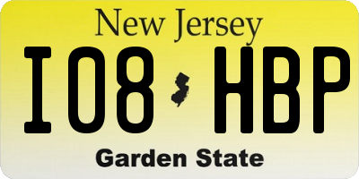NJ license plate I08HBP