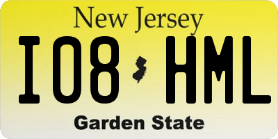 NJ license plate I08HML