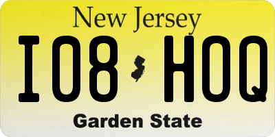 NJ license plate I08HOQ