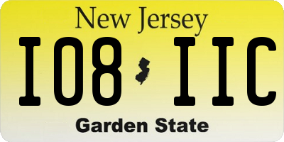 NJ license plate I08IIC