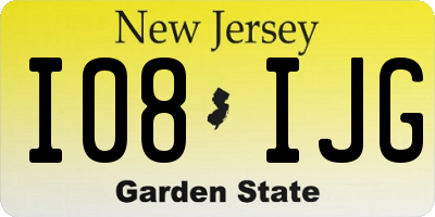NJ license plate I08IJG