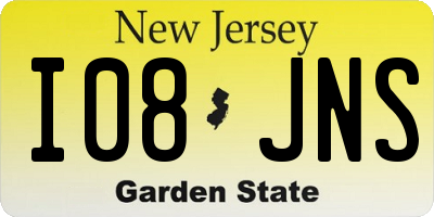 NJ license plate I08JNS