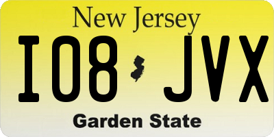 NJ license plate I08JVX
