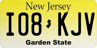 NJ license plate I08KJV