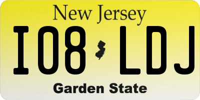 NJ license plate I08LDJ