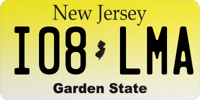 NJ license plate I08LMA