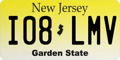 NJ license plate I08LMV