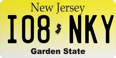 NJ license plate I08NKY