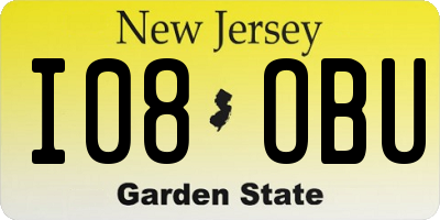 NJ license plate I08OBU