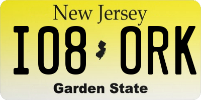 NJ license plate I08ORK