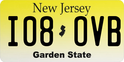 NJ license plate I08OVB
