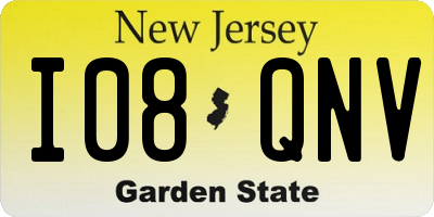 NJ license plate I08QNV