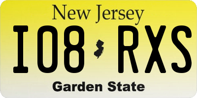 NJ license plate I08RXS