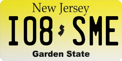 NJ license plate I08SME