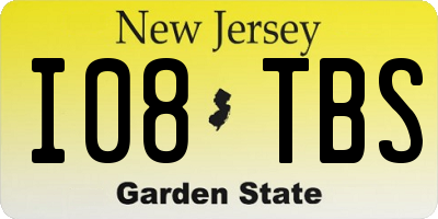 NJ license plate I08TBS